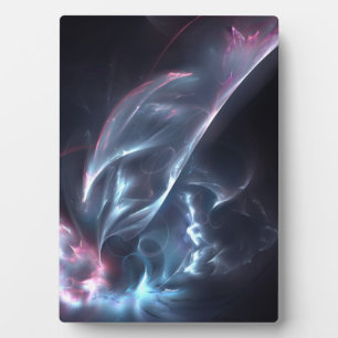 Abstrakter Nebel Blau und Lila Fotoplatte