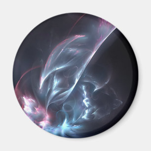 Abstrakter Nebel Blau und Lila Magnet