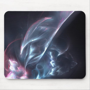 Abstrakter Nebel Blau und Lila Mousepad