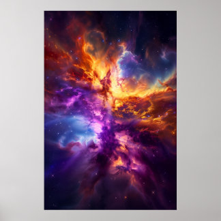Abstrakter Nebel Poster