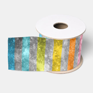 Abstrakter Nebelfleck MultiColors Stripes Muster Ripsband