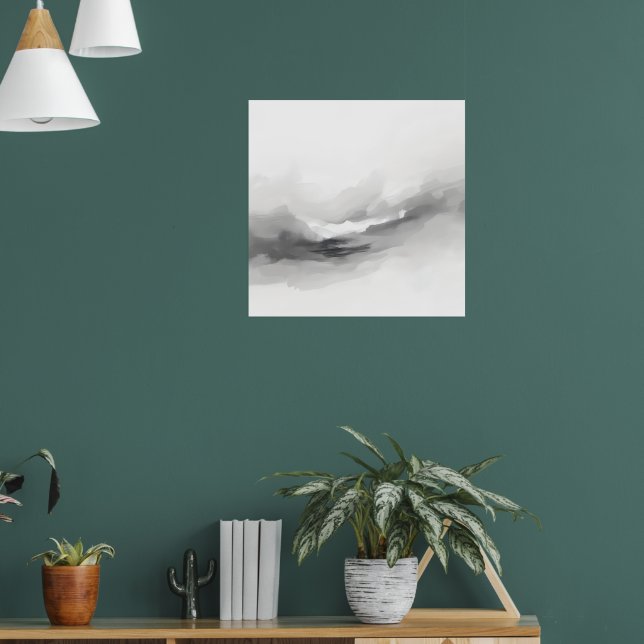 Abstrakter nebliger Landschaftskunstposter | Äther Poster (Wohnzimmer 1)