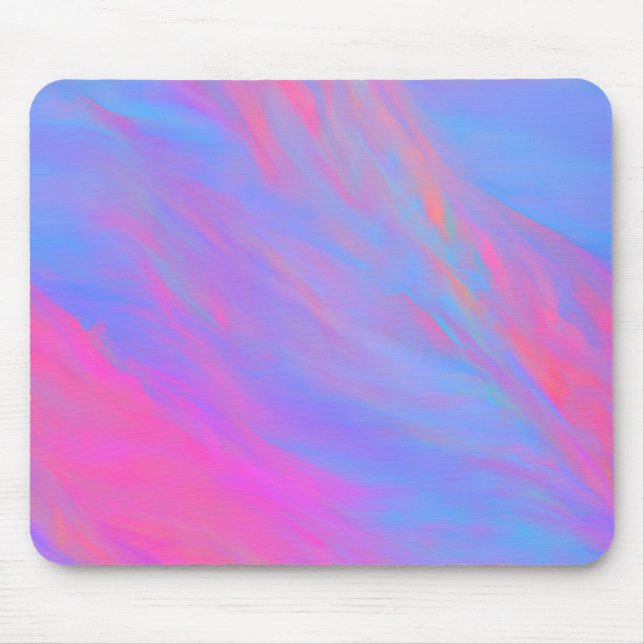 Abstrakter Neonfarbenstrom Mousepad (Vorne)