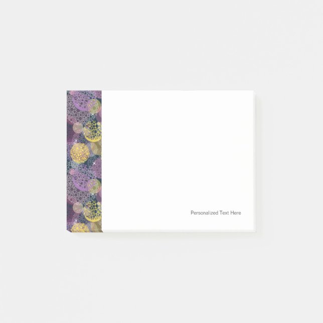 Abstrakter Niedlicher Polka-Dot-Kreis Post-it Klebezettel (Vorderseite)