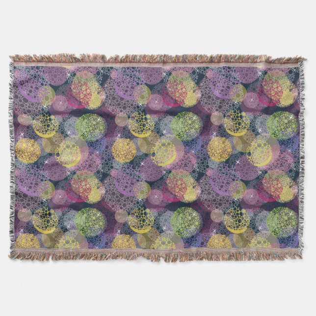 Abstrakter niedlicher Polka-Punkt-Kreis Decke (Vorderseite)