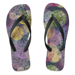 Abstrakter niedlicher Polka-Punkt-Kreis Flip Flops