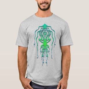 Abstrakter Octopus Tribal Tintenfisch Tattoo Desig T-Shirt