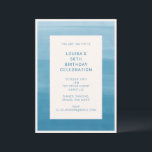 Abstrakter Ombre Gradient Ocean Blue 50. Geburtsta Einladung<br><div class="desc">Abstrakte Ombre Gradient Ocean Blue 50. Geburtstagseinladung - alle Texte sind editierbar,  sodass diese Vorlage für jedes Alter verwendet werden kann.</div>
