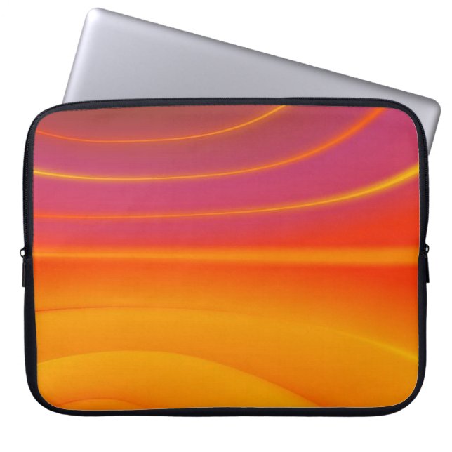 Abstrakter Orange Swirt Notebook-Bildschirm Laptopschutzhülle (Vorderseite)
