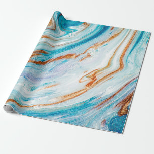 Abstrakter Ozean - KUNST. Natürlicher Luxus. Stil  Geschenkpapier