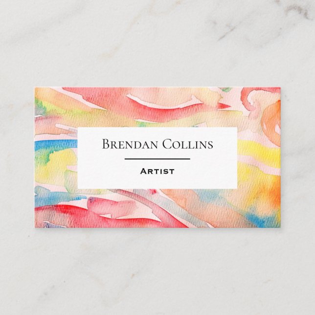 Abstrakter Paint Artist in  Farbe Visitenkarte (Vorderseite)