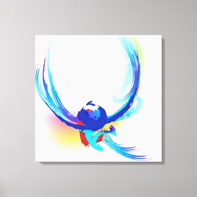 Abstrakter Paint Spritzer Bird im Flug Leinwanddruck (Vorderseite)