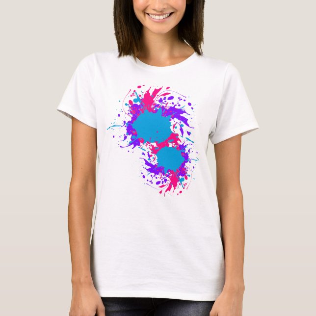 Abstrakter Paint Spritzer Women's Basic T - Shirt (Vorderseite)