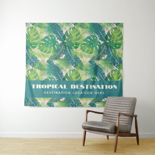Abstrakter Palm Leaf Muster Wandteppich