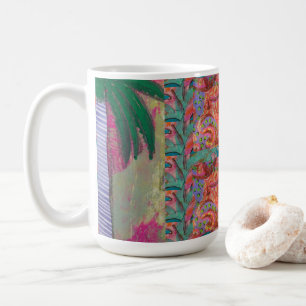 Abstrakter Palmbaum Kaffeetasse