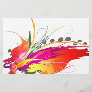 Abstrakter Paradiesvogel Spritzer Briefpapier