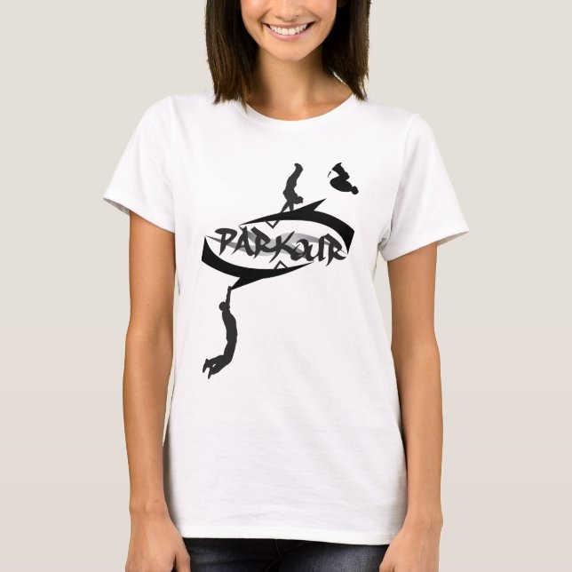 Abstrakter Parkour drehen um T-Shirt (Vorderseite)