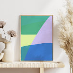 Abstrakter, pastelfarbener Blocklavender grün Poster<br><div class="desc">Schönes abstraktes Kunstdesign mit modernem Stil und farbenfroher Ästhetik in Grün,  Blau und Lavendel.</div>