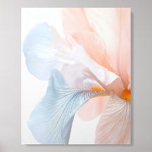 Abstrakter Pastell-Blumen-Watercolor-Wandkunst-Dru