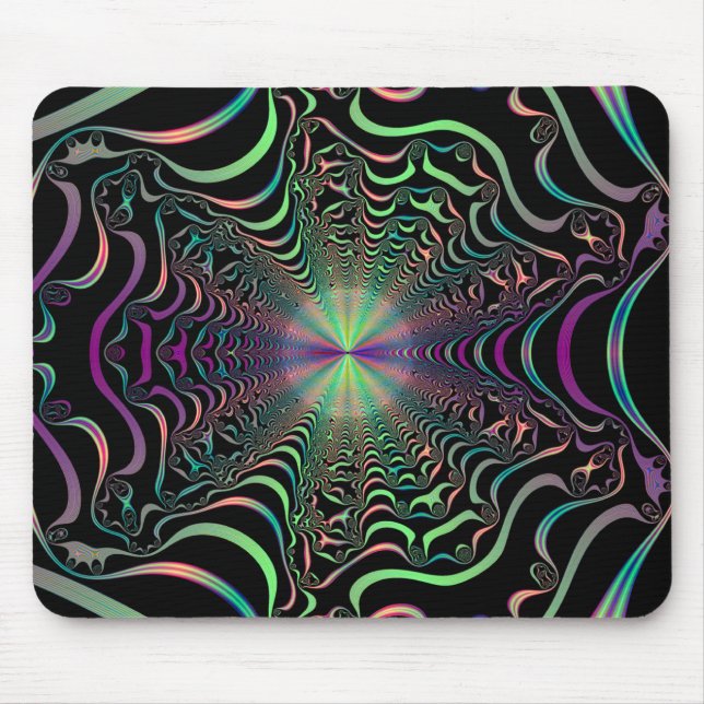 Abstrakter Pastell-Fraktal-Webmousepad Mousepad (Vorne)