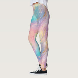 Abstrakter Pastell-Glitzer Nahtloses Muster Leggings