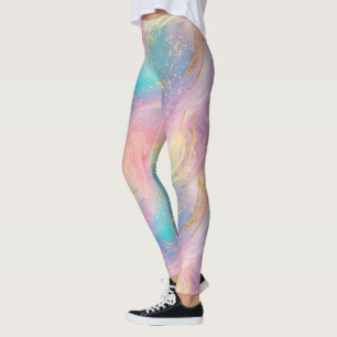 Abstrakter Pastell-Glitzer Nahtloses Muster Leggings