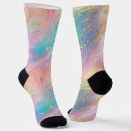 Abstrakter Pastell-Glitzer Nahtloses Muster Socken