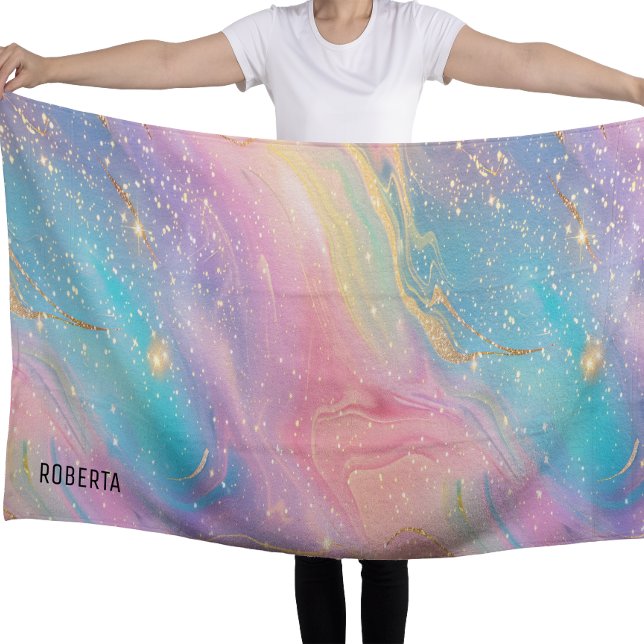 Abstrakter Pastell-Glitzer Nahtloses Muster Strandtuch (Von Creator hochgeladen)