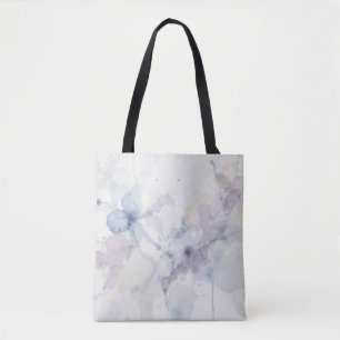 Abstrakter Pastellblauer und Lila Flüssiger Tinten