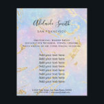 abstrakter pastellfarbener Hintergrund Flyer<br><div class="desc">Schönheitssalon beruflicher Make-up-Künstler Flyer</div>