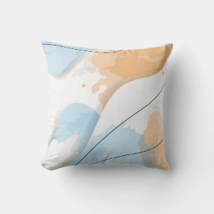 Abstrakter pastellfarbener Marmorboden Kissen
