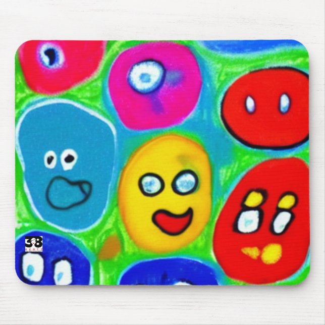 Abstrakter Pet Rock Mousepad (Vorne)