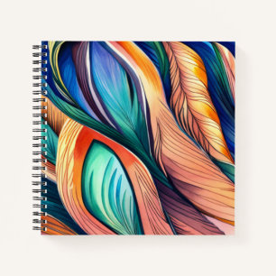 Abstrakter Pfau Notizbuch