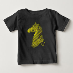 Abstrakter Pferdekopf - Minimalistische Linie Art Baby T-shirt
