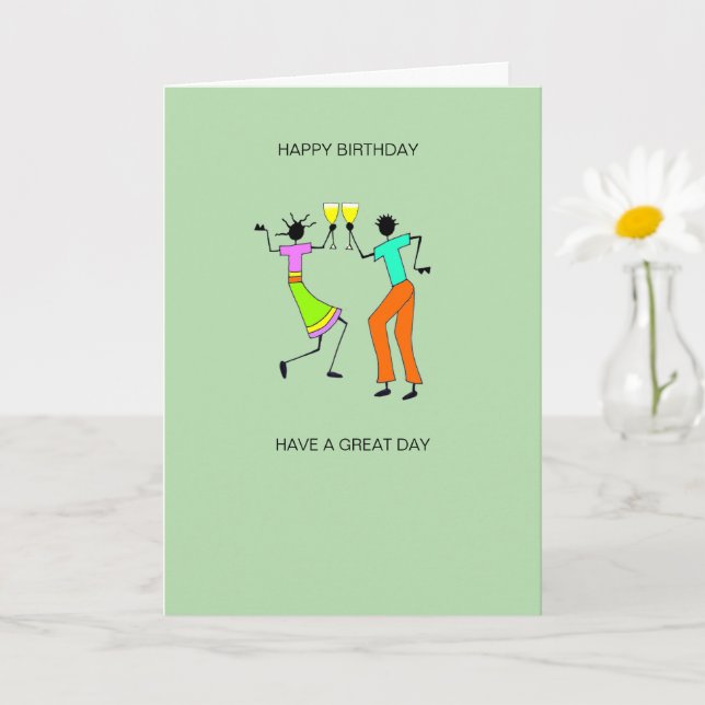 Abstrakter, Phantastischer Geburtstag Karte (Kleine Pflanze)