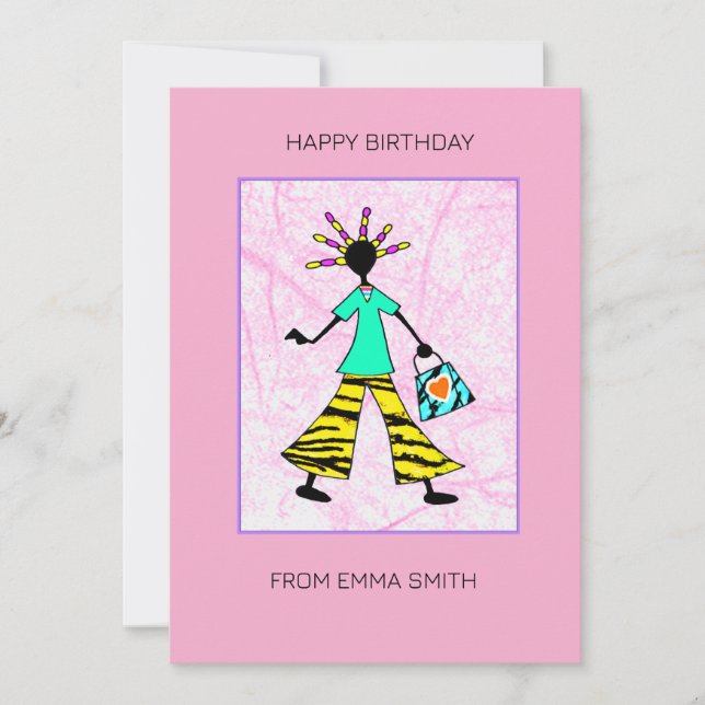 Abstrakter Phantastischer und stilvoller afrikanis Karte (Vorderseite)