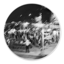 Abstrakter Phototürgriff schwarz und weiß Keramikknauf