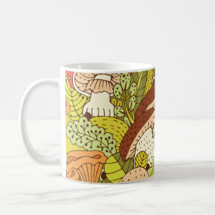 Abstrakter Pilzwald: Kunstmuster Kaffeetasse