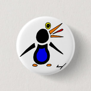 Abstrakter Pinguin Round Button