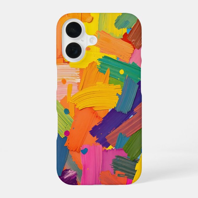 Abstrakter Pinsel  iPhone 16 Hülle (Rückseite)