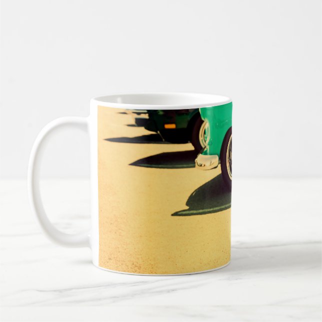 Abstrakter Pinselstrich Floral nahtlos Patternabst Kaffeetasse (Links)