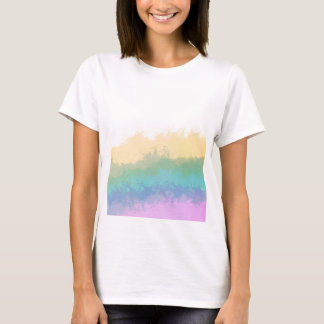 Abstrakter Pinselstrich Regenbogen-Wasserfarbe T-Shirt