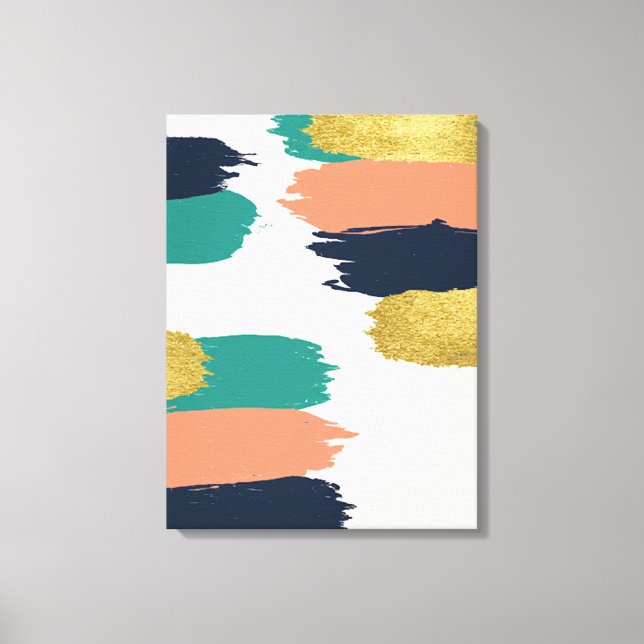 Abstrakter Pinselstrich Schlaganfall Leinwand Art (Vorderseite)