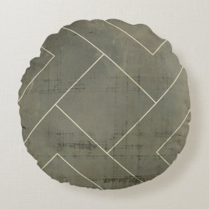 Abstrakter Plan mit geometrischen Formen Rundes Kissen