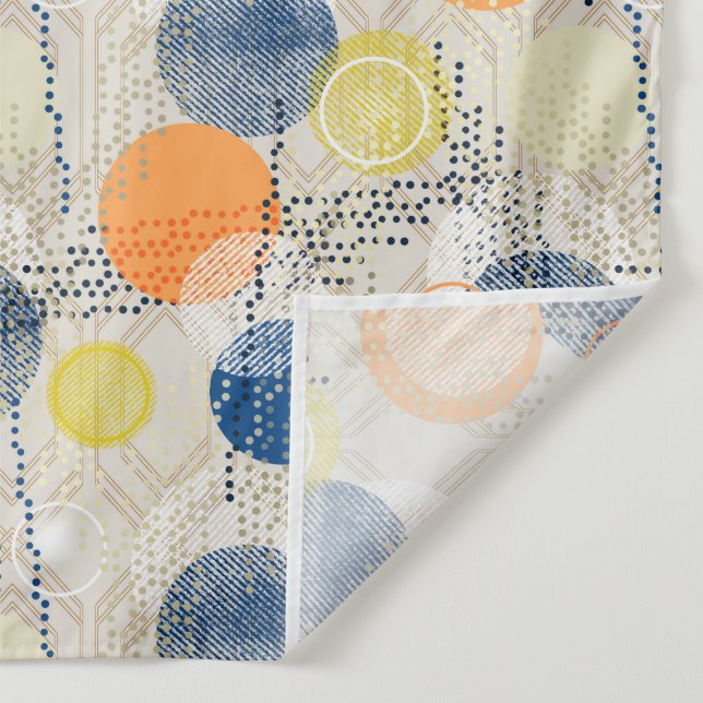 Abstrakter Polka-Punkt Wandteppich (Detail)