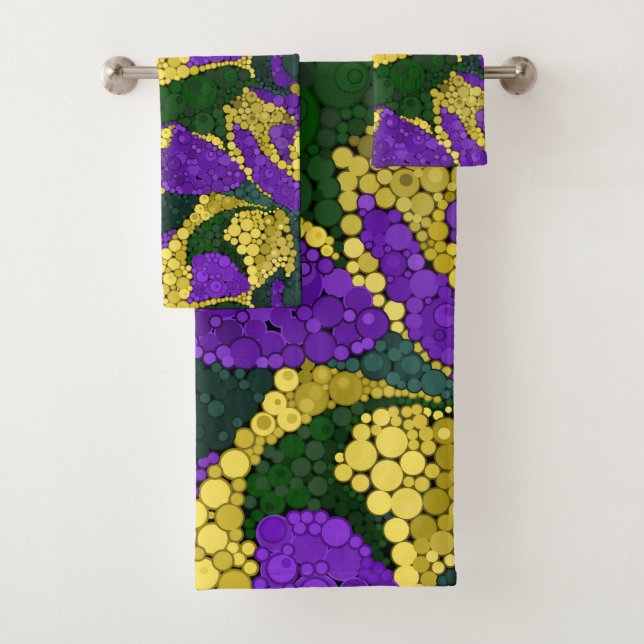 Abstrakter Polster-Punkt Badhandtuch Set (Insitu)