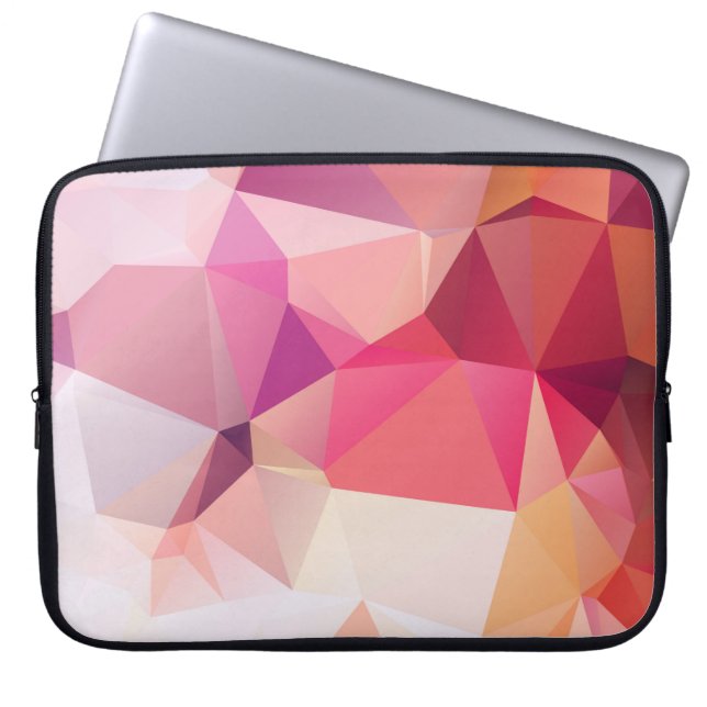 Abstrakter Poly-Hintergrund, Geometrie-Dreieck, m Laptopschutzhülle (Vorderseite)