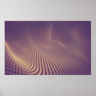 Abstrakter Polygonraum mit dunklem Hintergrund Poster