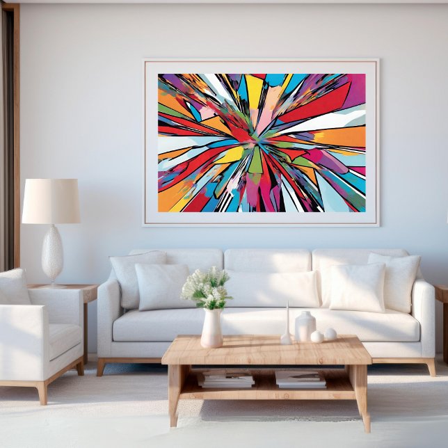 Abstrakter Pop Art Design Poster (Colorful Abstract Pop Art Design Poster)