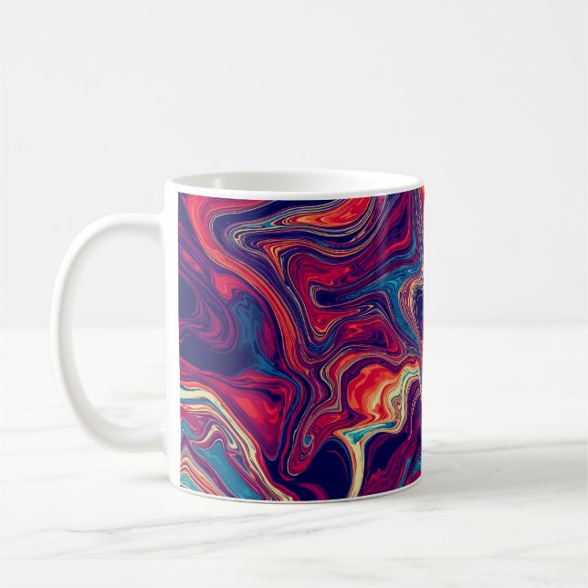 Abstrakter Pop Art Design Stilvoll & künstlerisch  Kaffeetasse (Links)